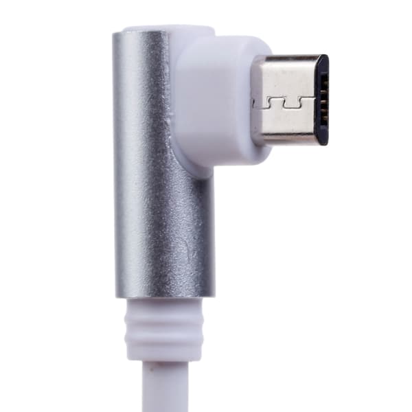Micro USB-datakabel retvinklet opladerledning USB 2.0 datasynkroniseringskabel
