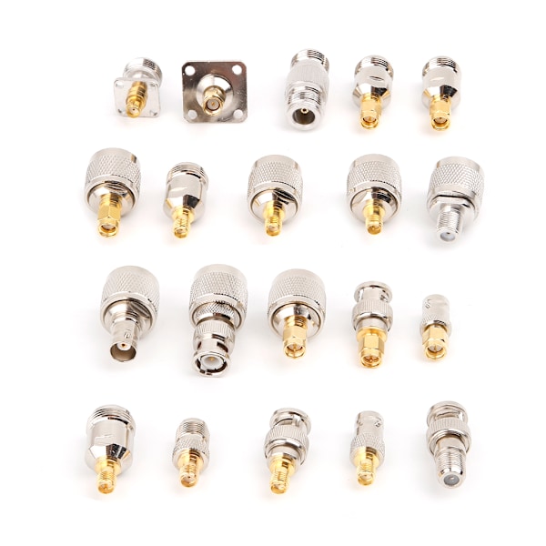 20-pack N-typ BNC TNC SMA RF-kontakt Adapter Kit Testkonverterare