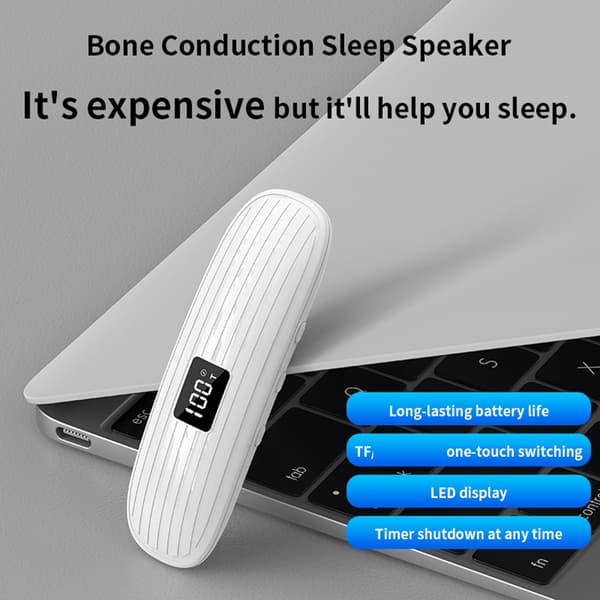 Liten puthøyttaler ideell for søvn og meditasjon Bluetooth-kompatibel White