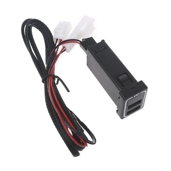 Dobbelt QC3.0 USB-interface-stik Hurtig biloplader til mobiltelefoner LED Blue