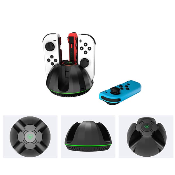 4-i-1 kontrollerladerdokkingstasjon for oppladbar vugge for Switch OLED