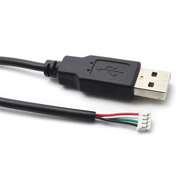 Højtransmissions USB til PH1.5 forlængerkabel PH1.5 hun til USB 2.0 han til 4-bens datakabel sort 30cm/12tommer