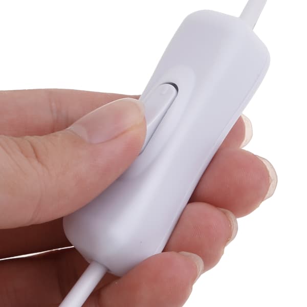 Nopea valkoinen Type-C USB-kaapeli virtakytkimellä puhelimille ja tableteille 2m