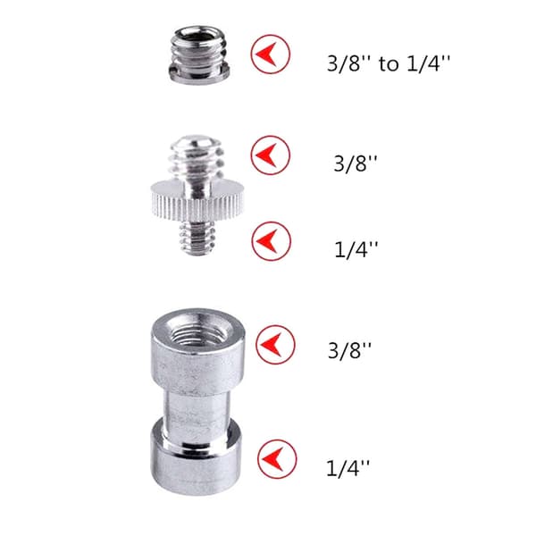 1Set 1/4\" 3/8\" Metallskruvsatser Stativfäste Konvertera Adapter Blixtljusstativ null - Package B
