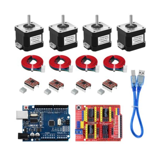 Professionel 3D-printer CNC-sæt CNC-Shield udvidelseskort V3.0 graveringskort A4988 + stepmotor driver Nema17