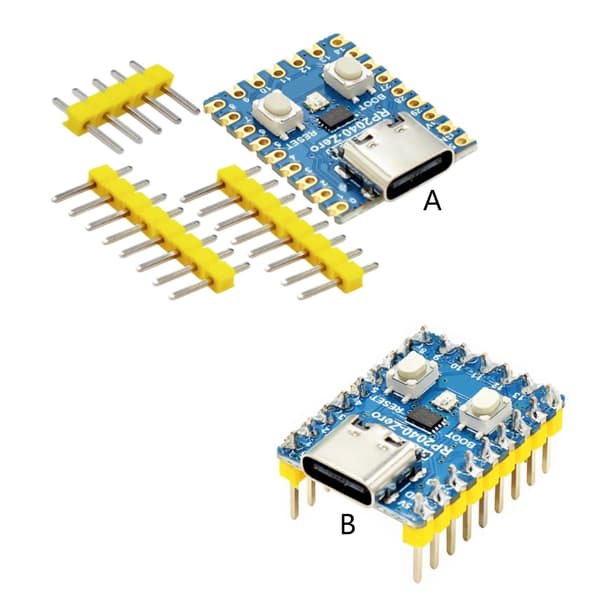 Prisvenligt RP2040 Zero Udviklingskort med GPIO-ben til RP2040 null - A