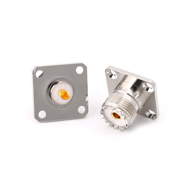 5 stk. UHF SO239 Hun Flange Panel Chassis Dækmonteringsadapter Konnektor Lige