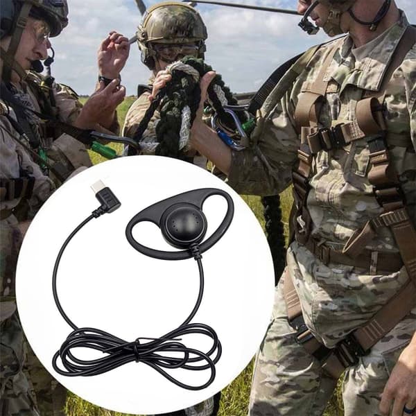 USB C Enkeltsidig Mono Øretelefon Mono Kablet Headset Enkeltsidig Ørepropp null - Straight plug