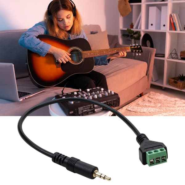 3-pinners AV-terminaladaptere for 3,5 mm TRS Stereo hannplugger Kabel 30 cm lengde 1pc