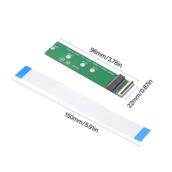 PCIe NVME M.2 M Key Förlängningskortsadapter för trådlösa moduler