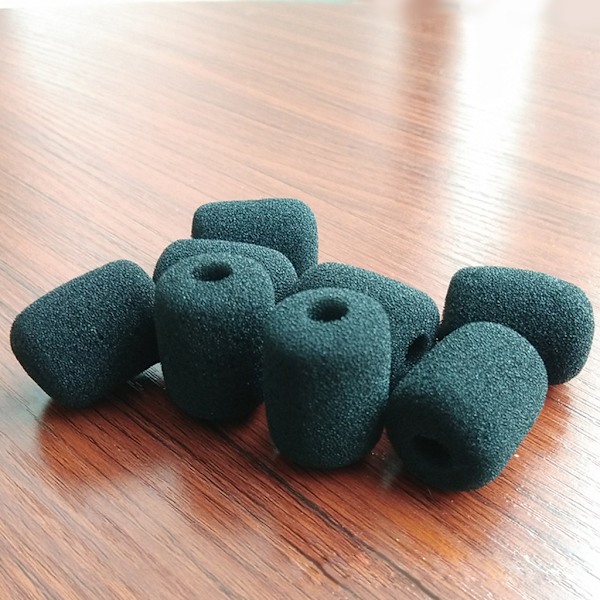 5 st svarta mikrofonheadset-skumgummi-vindskydd - mikrofonöverdrag