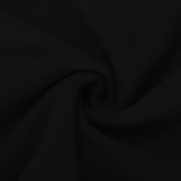 Dame tynd strikket pullover V-udskæring lange ærmer ribbet design efterår vinter Black 2XL