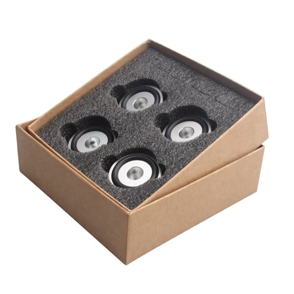 4PCS Högtalare Halkfria Fästfötter Isolering Absorberar Stöt Förstärkarbas Black