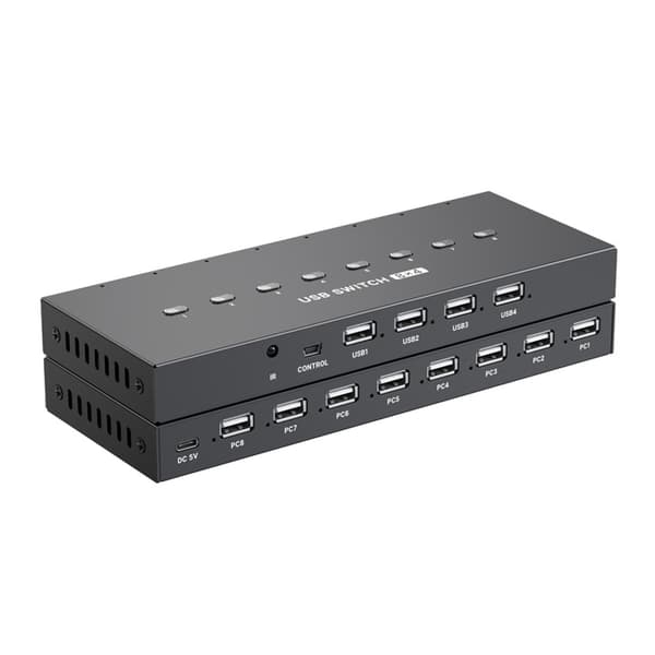 USB Printer Switching Selectors KVM Switching Adapter 8 PC Deling 4 USB-enheder