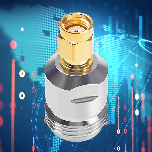 N Hun til SMA Han Stik Lige RF Konnektor Adapter 50ohm