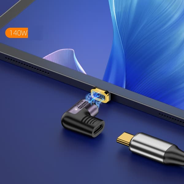 Type-C USB-C-konverter 40 Gbps hurtig transmissionsadapter USB 4.0 PD140W magnetisk