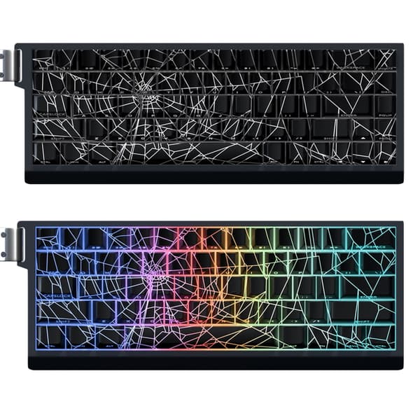 64/74 Taster Translucent Spiders Web Keycap Original Profil Side Print Backlit Key 64 keys