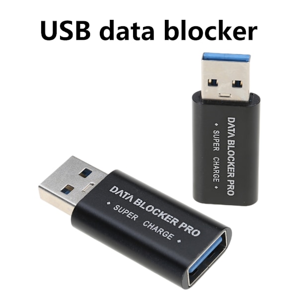 USB-datablockering snabbladdningsadapter för säker datatransfer och stöldskydd