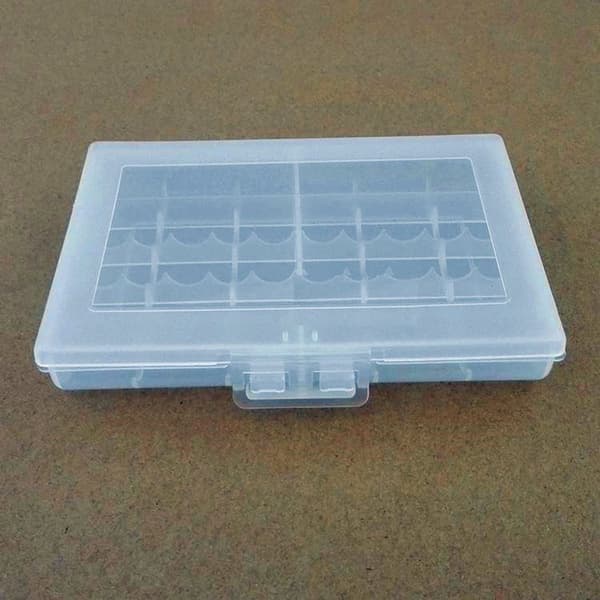 PP Plast Batteriopbevaringskasse Plastopbevaringsboks til 2A 3A Batterier Black