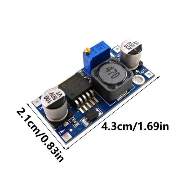 Højeffektiv Justerbar Bucks-konverter Strømmodul 1.25V-35V Output null - With digital display