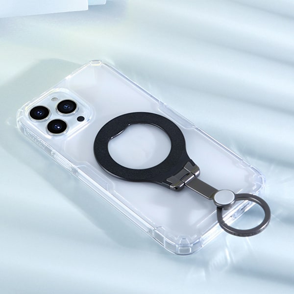 Roterbar telefonstativring krok kraftig för Android/iOS-enheter justerbar magnetisk självhäftande ringhållare Blue
