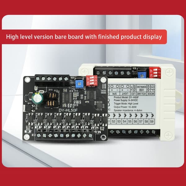 HL50F Lydpromptmodul Udløst Industriel Kvalitets Stemmeafspiller Broadcast Trigger Modul Høj-Lav null - H50FK