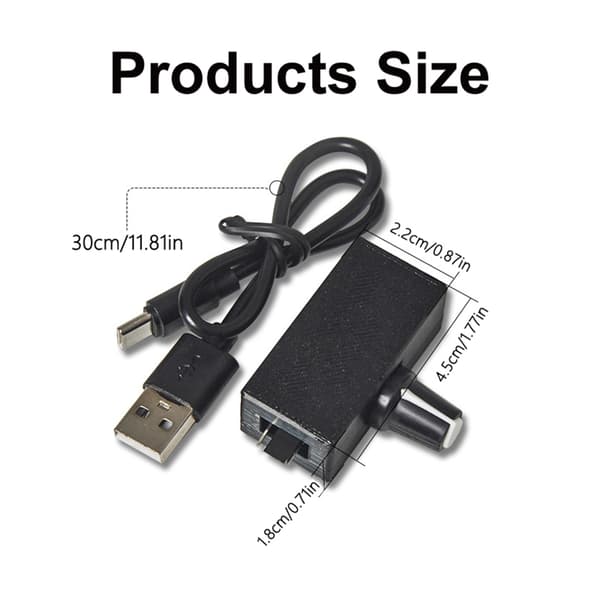 Justerbar PC Køleventilator Hastighedsregulator, USB til 4Pin Adapterkabel, DC5V til 12V Strømkonvertere med 2/3 Vejs Splitter null - One for two cable