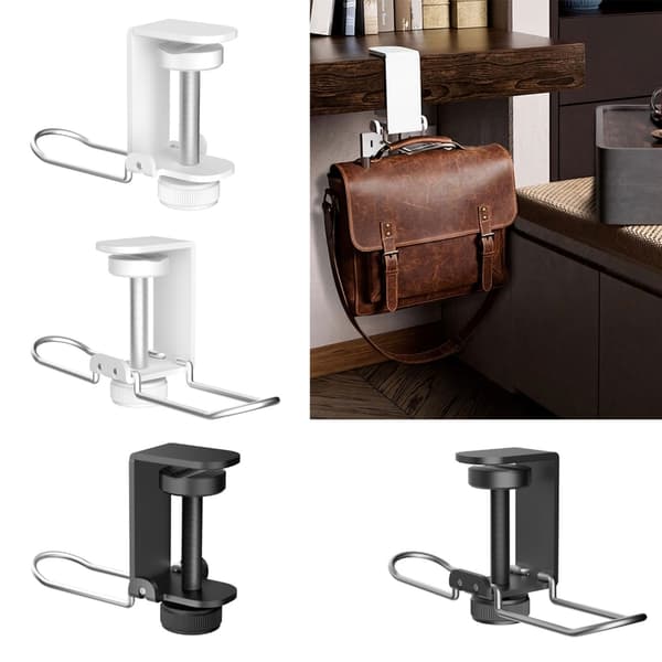 Dobbeltkrog Design Headsetholder til Kontorbord og Boligindretning Black - Single hook