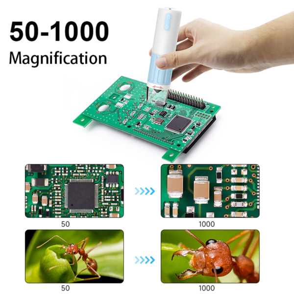 1000X digital mikroskopkamera Bärbart elektroniskt mikroskop för lödning