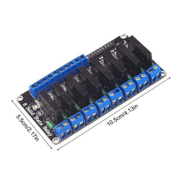 8-kanals solid state-relæmodulkort PLC-driver DC5V 12V 24V højt lavt niveau 5V High level
