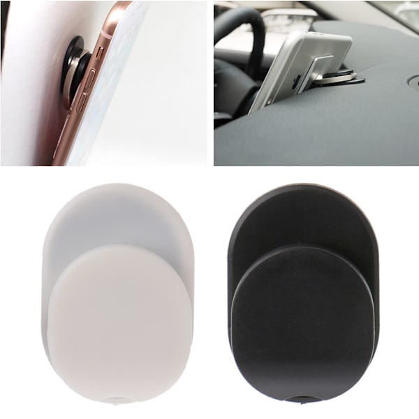 Bilfäste Klibbig Hållare Hook För 360˚ Rotation Finger Ring Mobiltelefon Stativ White