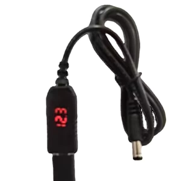 USB til DC9V12V 5.5x2.5mm opladerkabel strømkabeladapter til routere højttalere