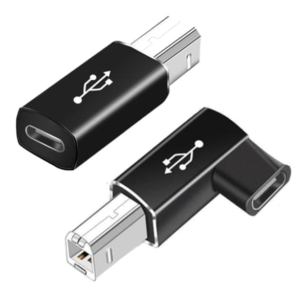 USB C Hun til USB Firkantet Han Adapter Type C til USB Oplader Konverter USB null - Straight black