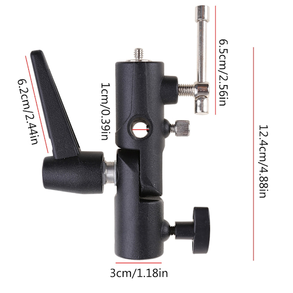 Blixtfäste för Skohållare, Paraply, Ljusstativ, Tripod, H-Typ Bas