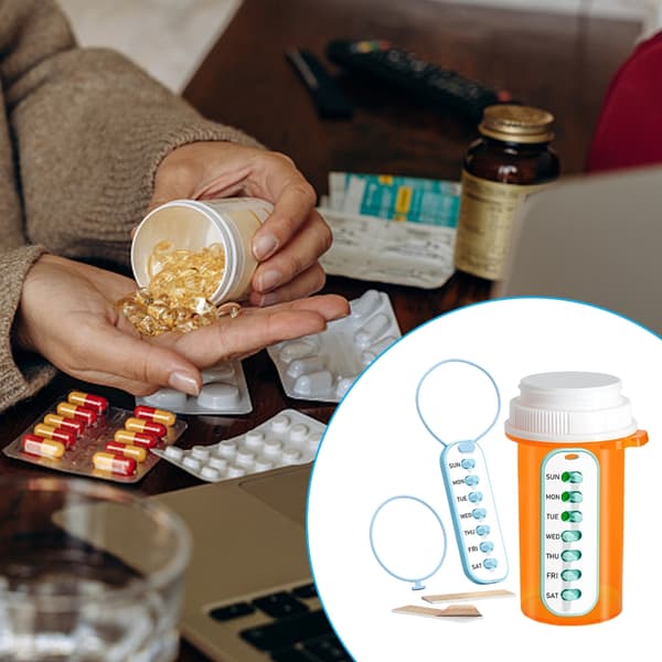 Återanvändbar Hälso-påminnelse för Medicinflaskor Lätt att Använda och Säker