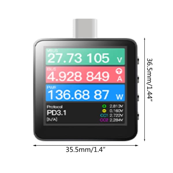 POWER Z Typ C KM003C Moderkortsreparation Digital Voltmeter Volt Meter Detektor