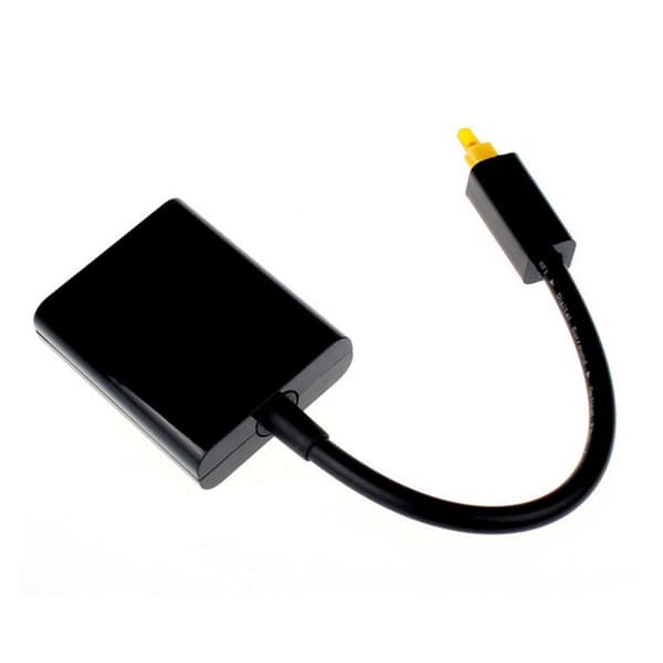 Optisk Splitter Adapter Optisk Adapter 2-vejs Splitter SPDIF 2 Ind til 1 Ud Optisk Splitter Adapter Black