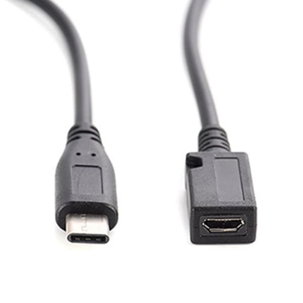 TypeC UsbC han til MicroUSB hun adapter konverter datakabel til telefoner tablets