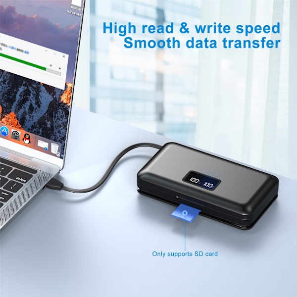 Mångsidig Batteriladdningsbox för Kamera Laddar Flera Batterier Samtidigt med LCD-Display och USB-Laddning