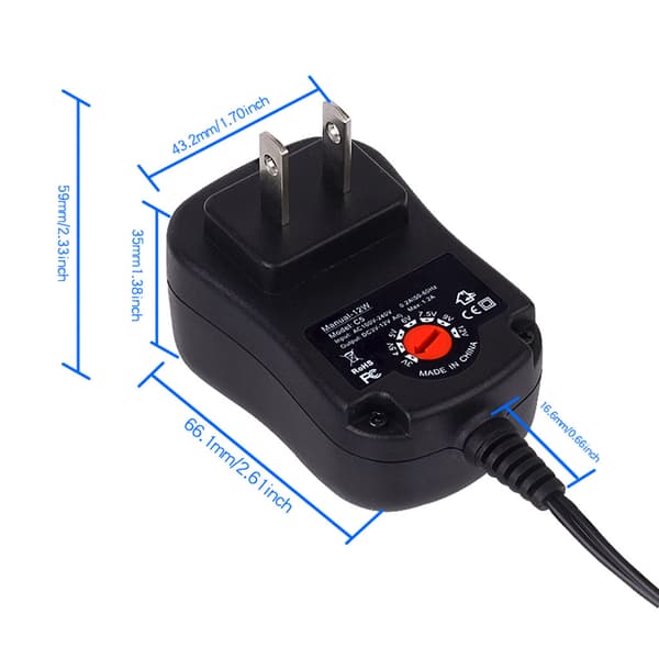 3V 4.5V 6V 9V 12V US strømforsyning eliminerer kabel, erstatter 2AAA til 8AAA batteri