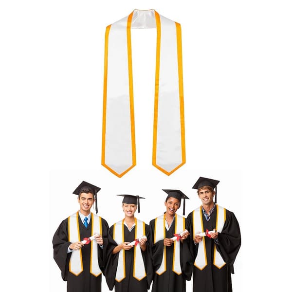 Dimissionskåbe til universitets- og kirkeceremoni, æreskåbe til dimission Black background wit