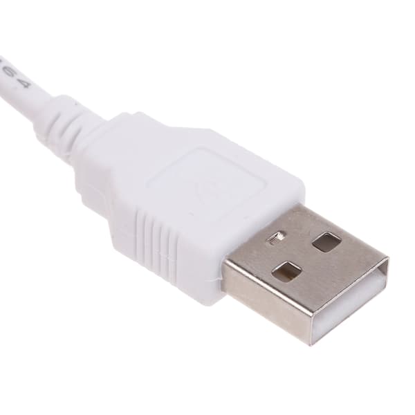 USB LED Strip Strømkabel med Tænd/Sluk-knap Kabel til Tech-entusiaster White
