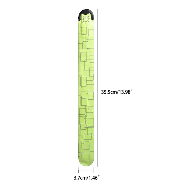 LED Självlysande Nattlöpningsarmband Belysning Slap Armband Uppladdningsbart Glödarmband Blue