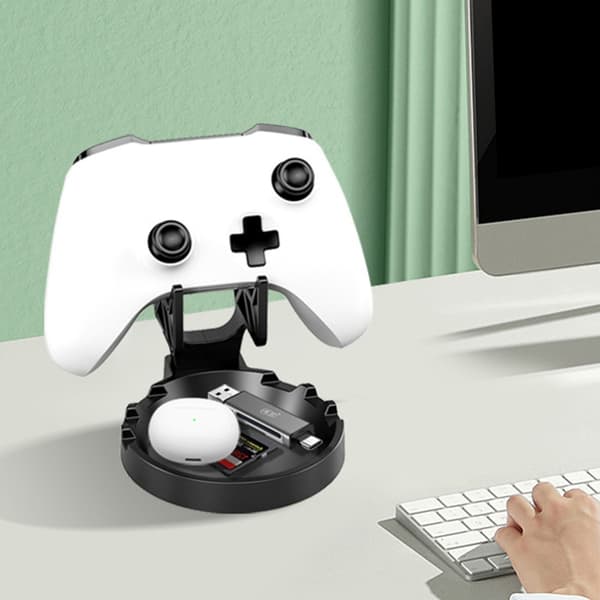 Lazy Telefon Display Stand Stabil Stor Base Support Skridsikkert Design til Gamepad White