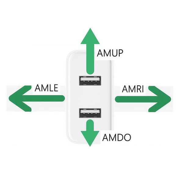 20-300 cm fladt USB 2.0 til Type C opladerkabel 6 længder til flere enheder 2m - AMDO CMUP