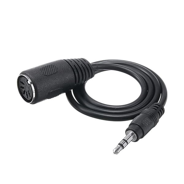 Profesjonell 3,5 mm til Din 5-pinners lydkabel fleksibel adaptertilkobling