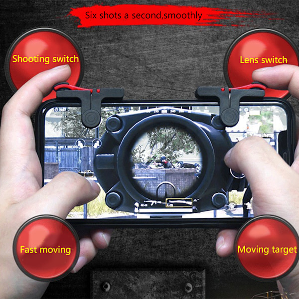 Trådlös Spelkontroll Trigger Aim-knapp Kompatibel med Telefon Bärbar Handtag Mobilspel Skytt Joystick