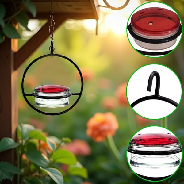 Fuglefoderautomater Haveudsmykning til fuglekiggeri Fugleelsker Kolibrifoderautomater 3 pack