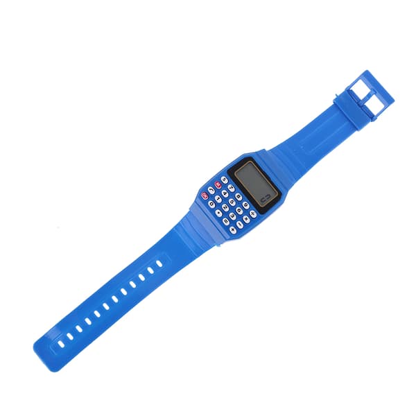 Fad Barn Silikon Dato Multifunksjonell Elektronisk Kalkulator Armbåndsur for Barn Black