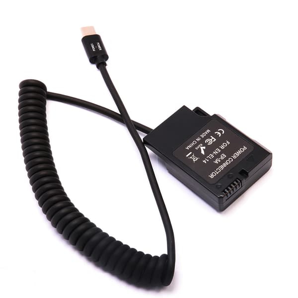 Typ-C USB till EN-EL14 Dummy Batteri Strömadapter för D3100